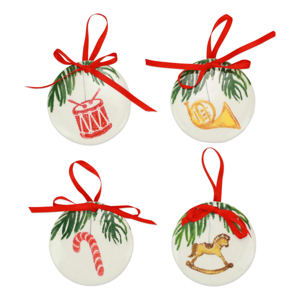 Nutcrackers Assorted Ornaments - Set of 4 in Gift Box by VIETRI