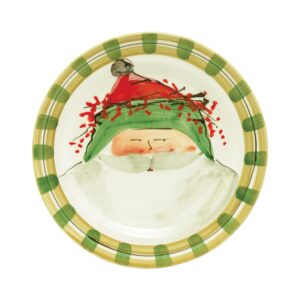 Old St. Nick Dinner Plate - Green Hat by VIETRI