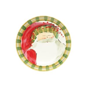 Old St. Nick Round Salad Plate - Striped Hat by VIETRI