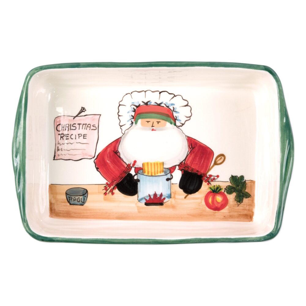 Old St. Nick Rectangular Baker w/ Chef by VIETRI