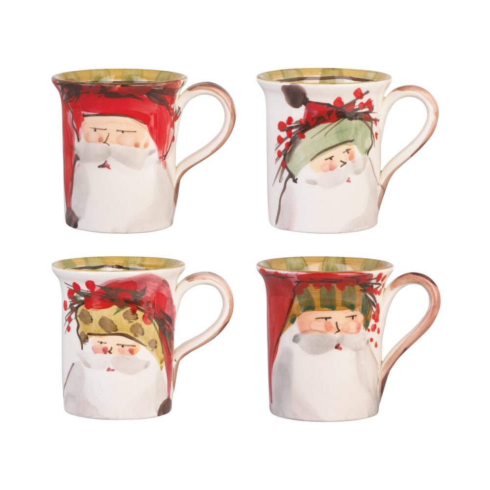 Old St. Nick Assorted Mugs - Set of 4 by VIETRI