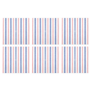 Papersoft Napkins Americana Stripe Cocktail Napkins (Pack of 20) - Set of 6 by VIETRI