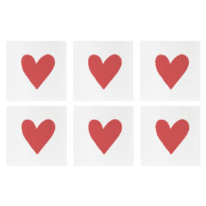 Papersoft Napkins Hearts Cocktail Napkins (Pack of 20) - Set of 6 by VIETRI