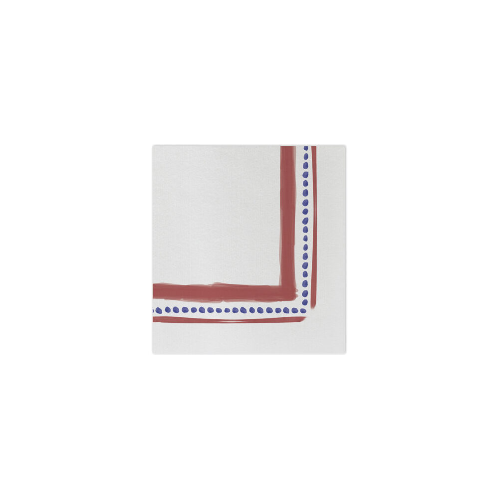 Papersoft Napkins Campagna Red Cocktail Napkins (Pack of 20) - Set of 6 by VIETRI