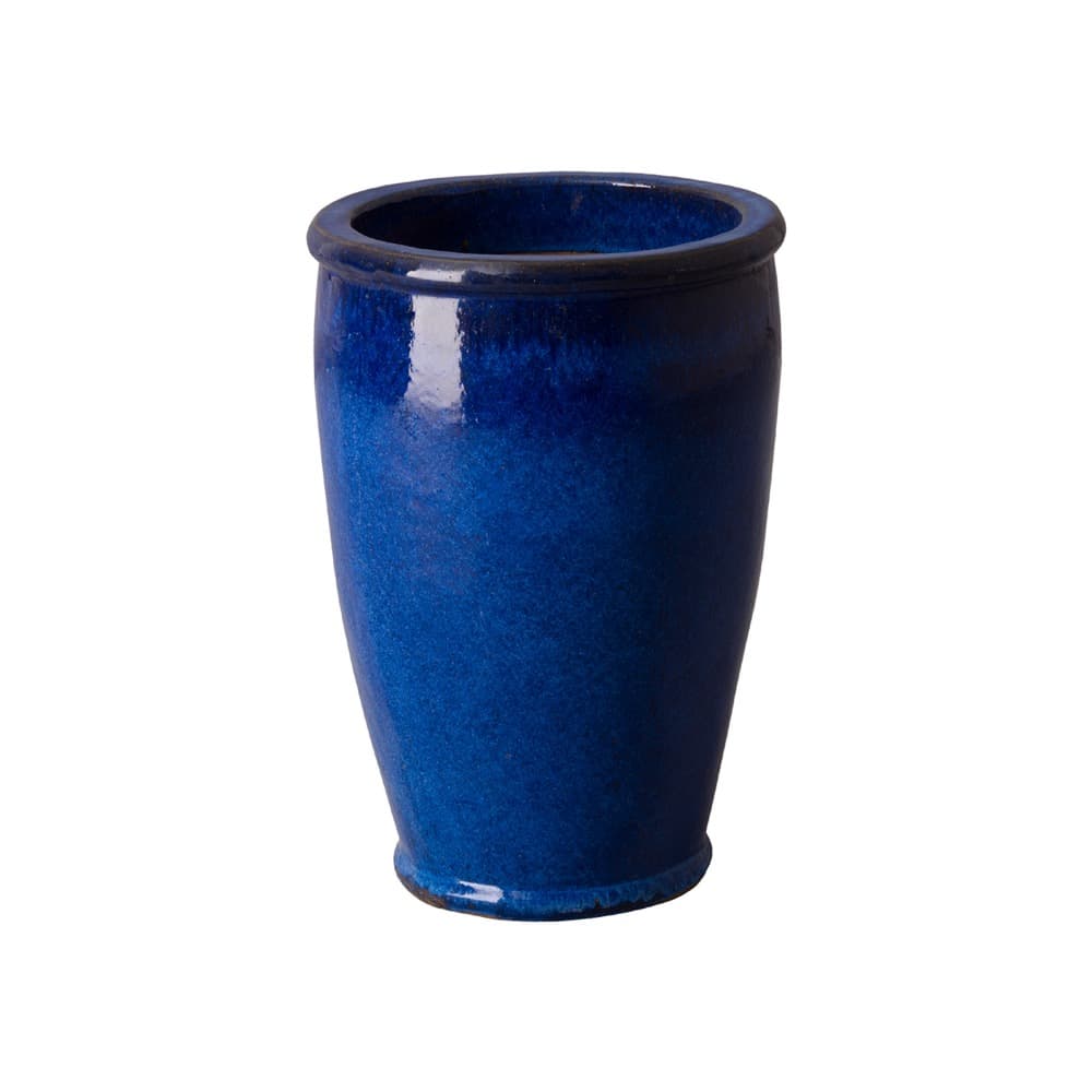 Blue Round Rim Planter by Emissary