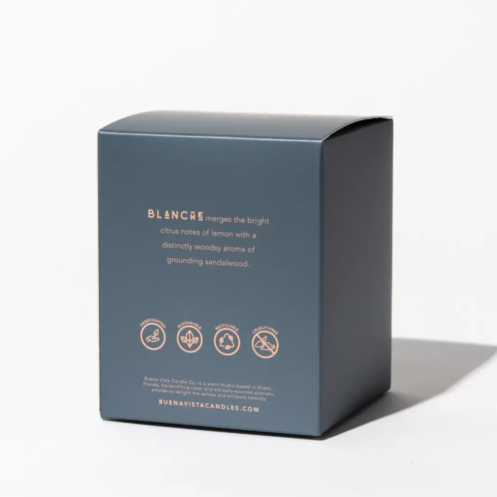 Blanche Zesty Lemon + Sandalwood Candle by Buena Vista Candle Co. - Image 5