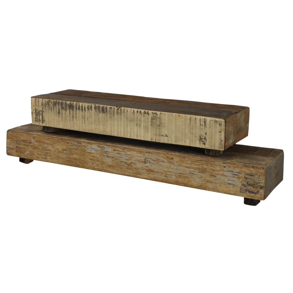 Lincoln Rectangular Wood Risers Set of 2 by HomArt - Image 2