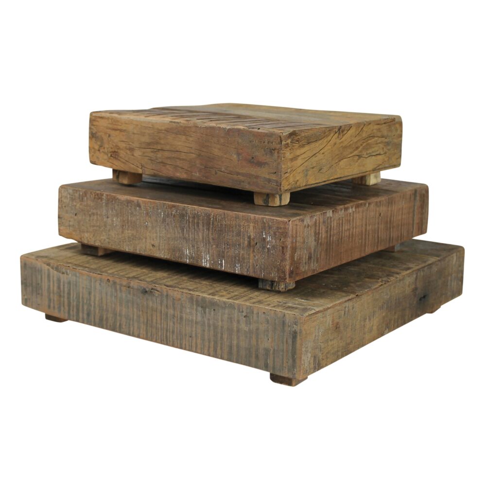 Lincoln Square Wood Risers Set of 3 by HomArt - Image 2