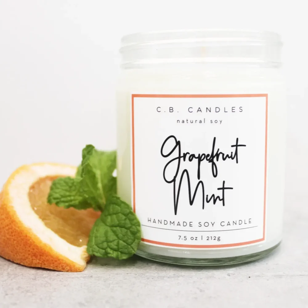 Grapefruit Mint Candle by C.B. Candles - Image 2
