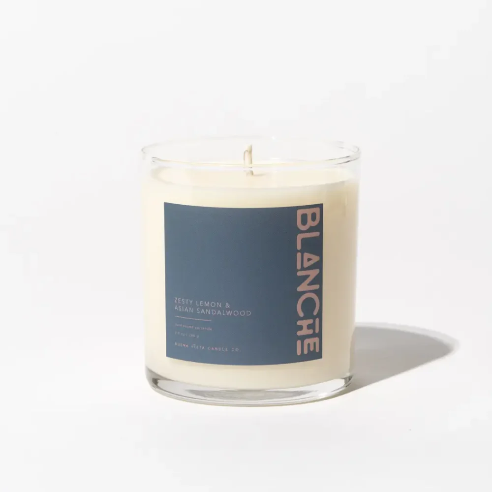 Blanche Zesty Lemon + Sandalwood Candle by Buena Vista Candle Co. - Image 3