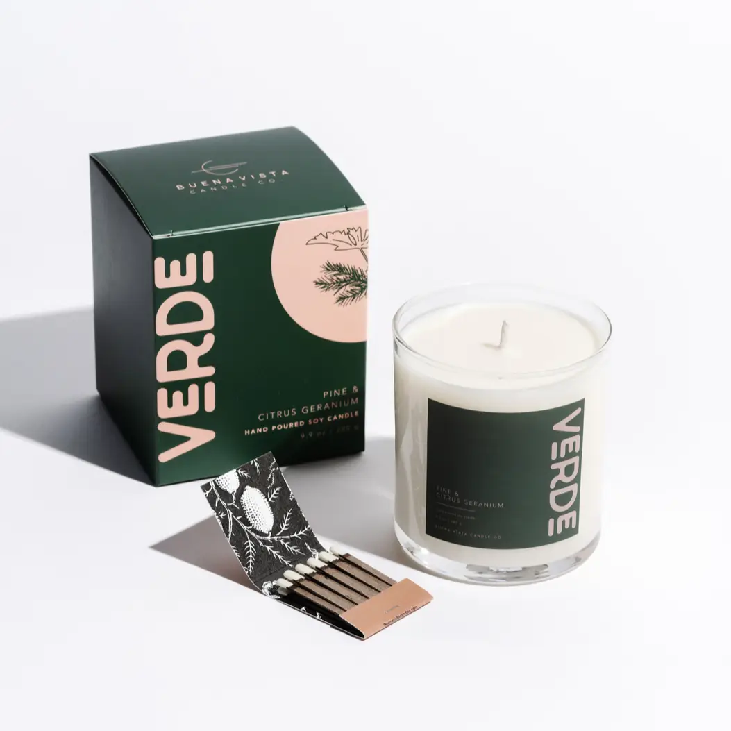 Verde Pine + Citrus Geranium Candle by Buena Vista Candle Co. - Image 2