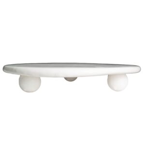 Catalina Footed Cheese / Cake Plate with Matte White Feet by Abigails