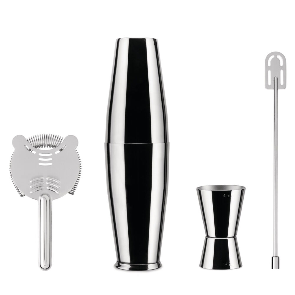 Boston Inox Stainless Cocktail Shaker Set by Alessi