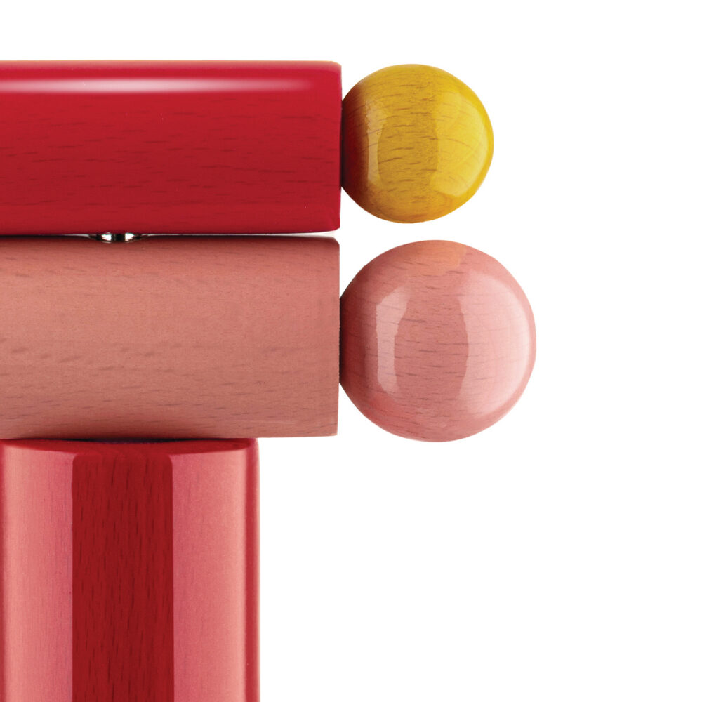 Beechwood Red/Yellow/Pink Eco Corkscrew  by Alessi - Image 2