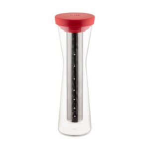 Mazagran Cold Brew Glass Coffee Carafe Red by Alessi