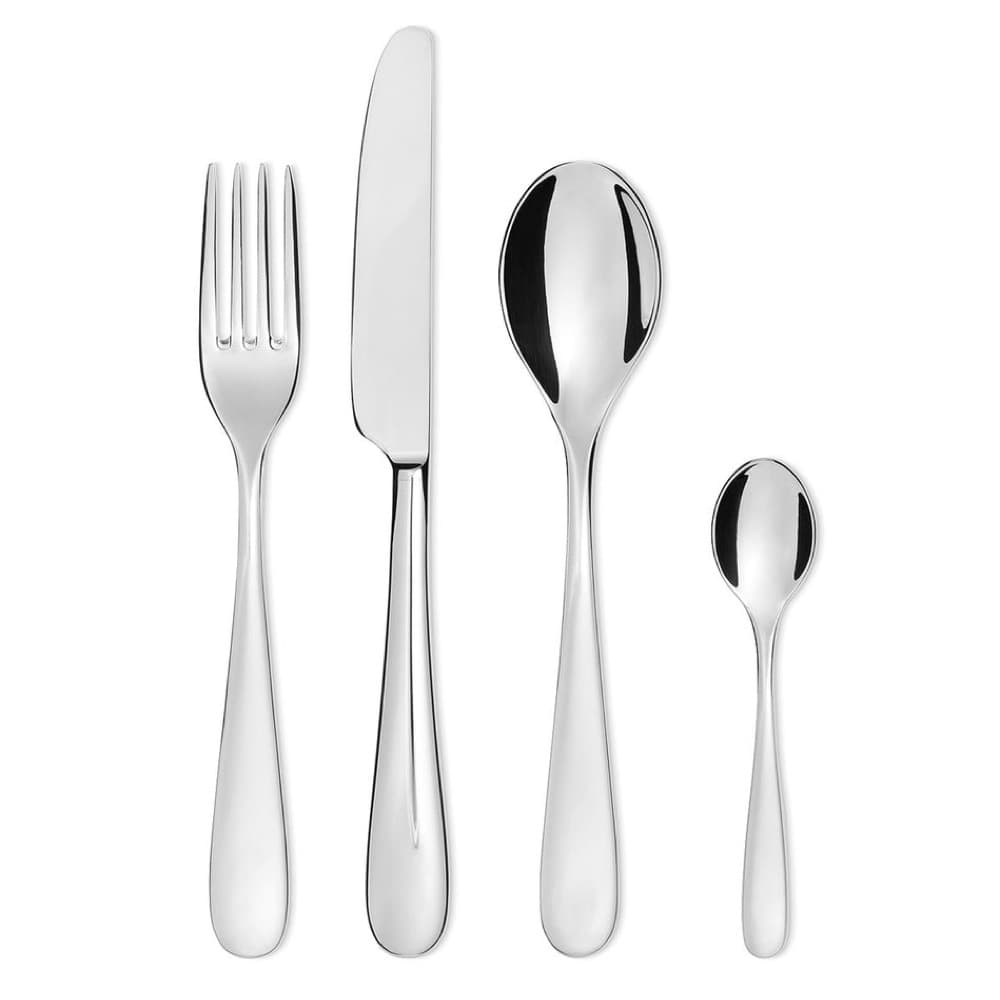Nuovo Milano by Ettore Sottsass 24 Piece 18/10 Stainless Steel Flatware Set Service for 6 by Alessi