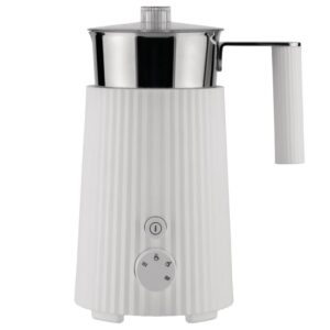Plissé Tabletop Milk Frother in White by Alessi