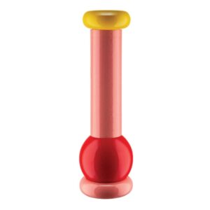 Beechwood Pink/Red/Yellow Pepper Grinder by Alessi