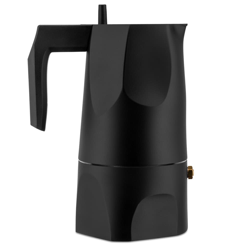 Alessi Ossidiana Espresso Coffee Maker Black