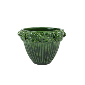Rustic Garden Green Acanthus Leaf Small Cachepot by VIETRI