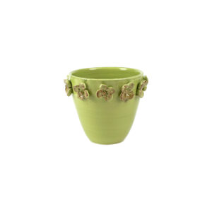 Rustic Garden Pistachio Flower Small Cachepot by VIETRI