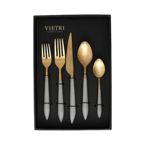 Ares Oro & Light Gray Five-Piece Place Setting – Set of 4 by VIETRI
