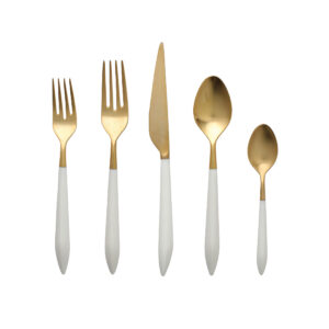 Ares Oro & White Five-Piece Place Setting by VIETRI