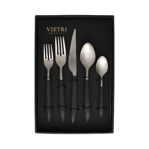 Ares Argento & Black Five-Piece Place Setting – Set of 4 by VIETRI