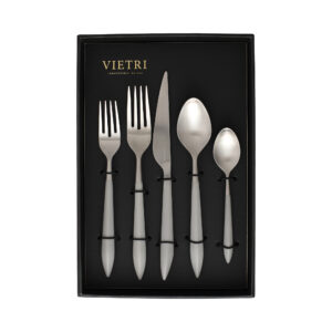 Ares Argento & Light Gray Five-Piece Place Setting – Set of 4 by VIETRI