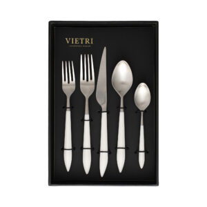 Ares Argento & White Five-Piece Place Setting – Set of 4 by VIETRI