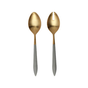 Ares Oro & Light Gray Salad Serving Set by VIETRI