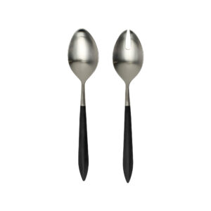 Ares Argento & Black Salad Serving Set by VIETRI