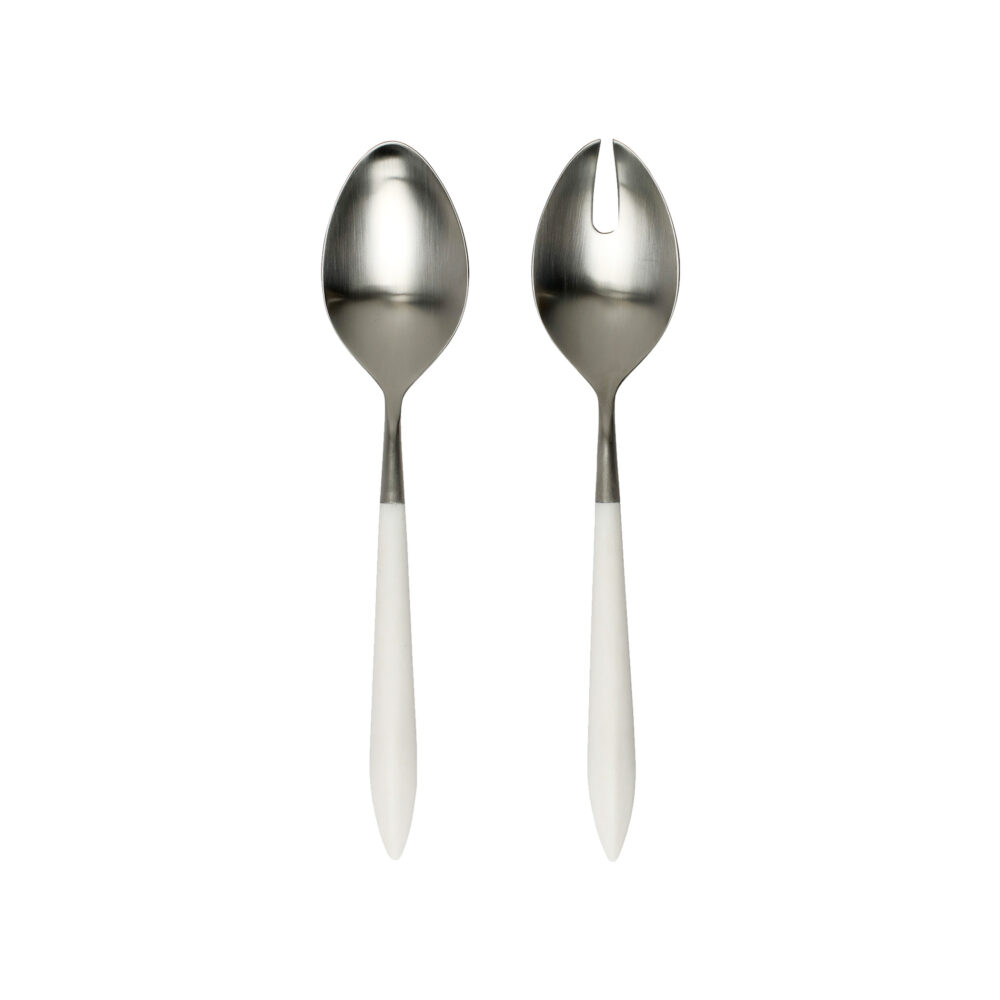 Ares Argento & White Salad Serving Set by VIETRI