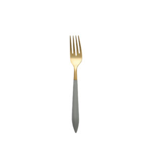 Ares Oro & Light Gray Salad Fork by VIETRI