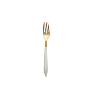 Ares Oro & White Salad Fork by VIETRI