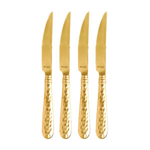 Martellato Gold Steak Knives - Set of 4 by VIETRI