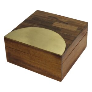 Teak and Brass Box by HomArt