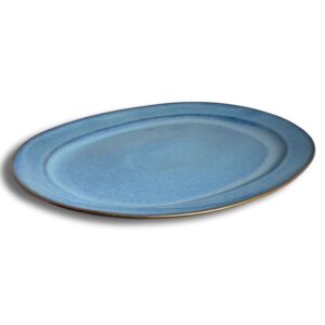 Stillwater Azul Oval Platter by Carmel Ceramica