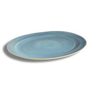 Stillwater Verde Oval Platter by Carmel Ceramica