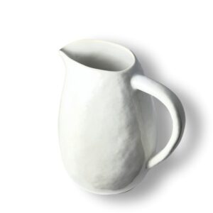 Cozina White Pitcher by Carmel Ceramica