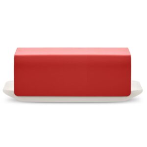 Mattina Red Butter Dish by Alessi
