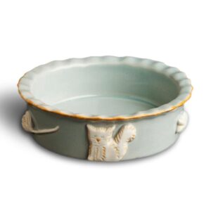 Cat Food/Water Bowl in French Grey by Carmel Ceramica
