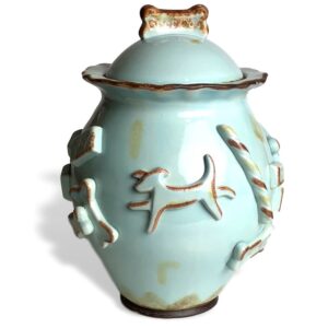 Dog Treat Jar - Baby Blue by Carmel Ceramica