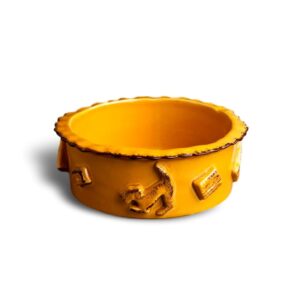 Dog Food/Water Bowl - Medium Caramel by Carmel Ceramica