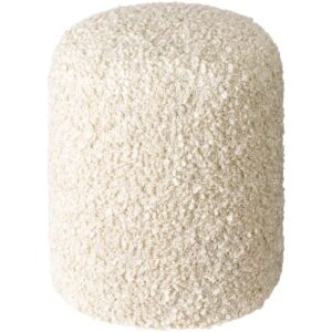 Mohave White Pouf by Livabliss
