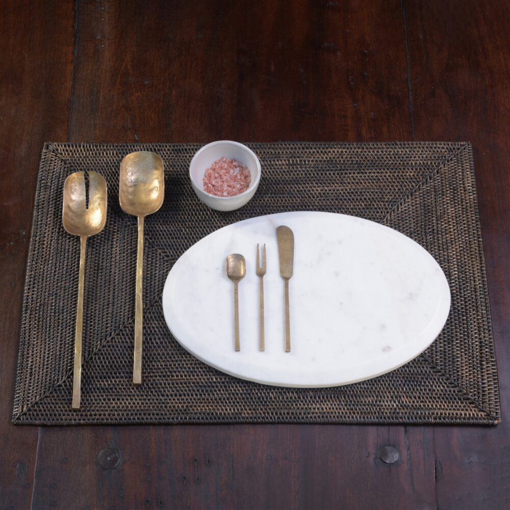 Hayes Brass Salad Servers by HomArt - Image 2