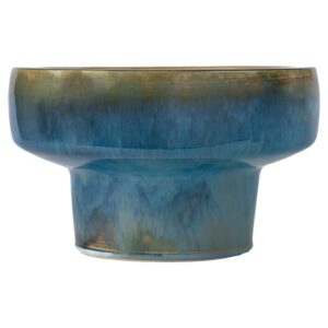 Elevated Tall Shellish Blue Bowl Designed by Thom Filicia for Cyan Design