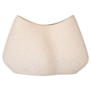 Organic Grainy White Pinched Bowl Designed by Thom Filicia for Cyan Design