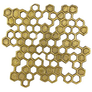 Honeycomb Brass Trivet by HomArt