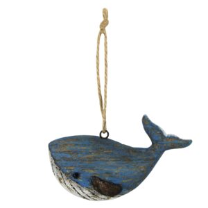 Blue Whale Ornament Set of 2 by HomArt